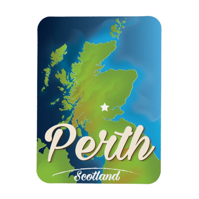 Perth Scotland Travel poster Magnet (Vertical)