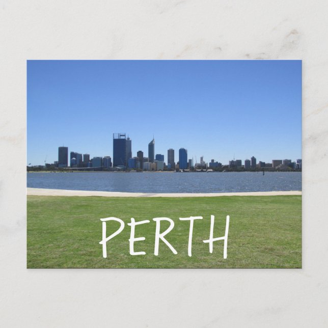 perth skyline water postcard (Front)