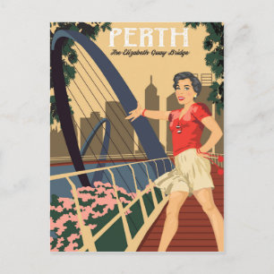 Perth, the Elizabeth Quay Bridge, Australia Postcard