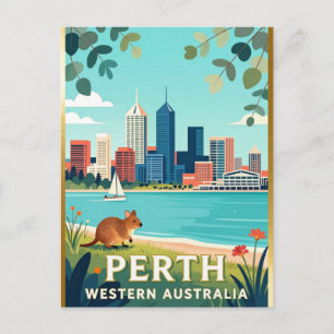 Perth Western Australia Swan River Postcard