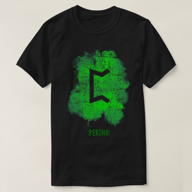 Pertho Rune Green T-Shirt (Design Front)