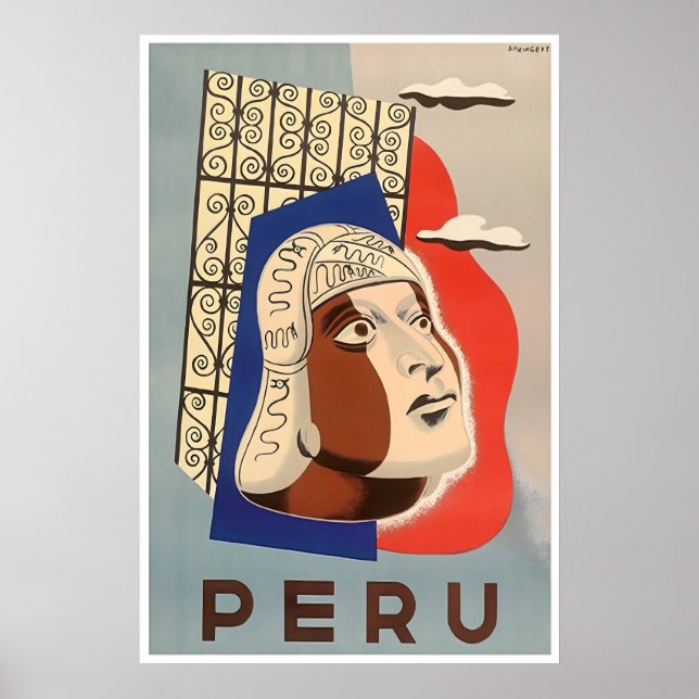 Peru Art Print Travel Poster Peruvian Home (Front)