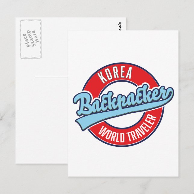 Peru backpacker world traveller logo. postcard (Front/Back)