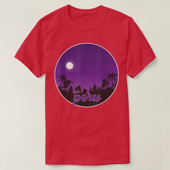 peru By night with Palms T-Shirt (Design Front)