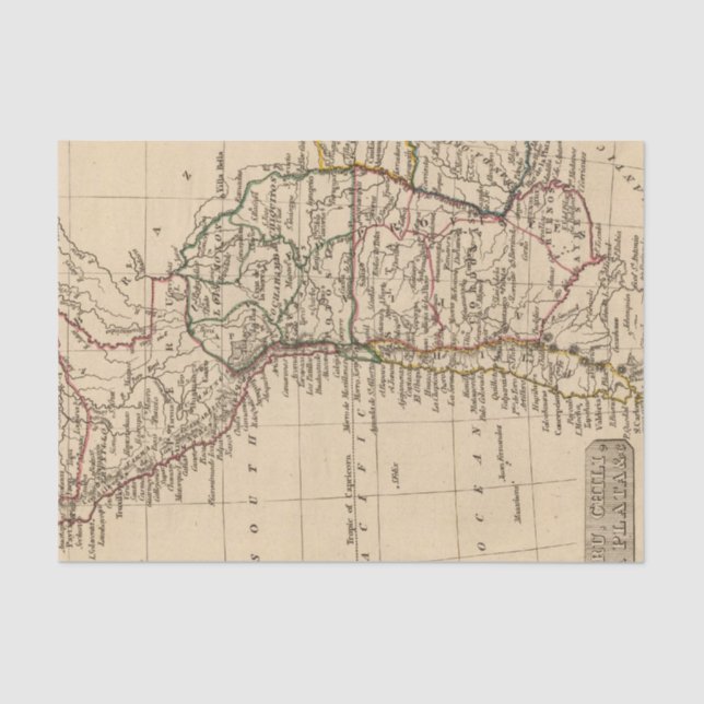 Peru, Chilli, La Plata Tissue Paper (Front)