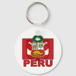 Peru Coat of Arms Key Ring