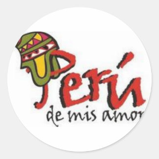 PERU DE MIS AMORES CLASSIC ROUND STICKER