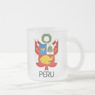 PERU - emblem/flag/coat of arms/symbol Frosted Glass Coffee Mug