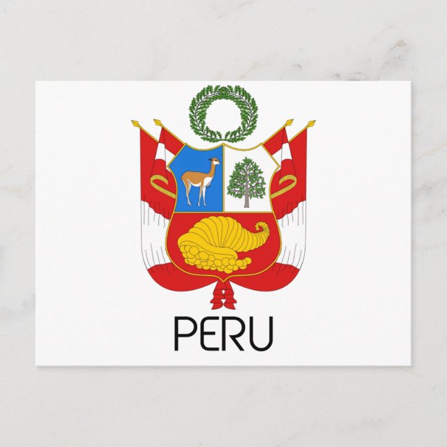 PERU - emblem/flag/coat of arms/symbol Postcard (Front)