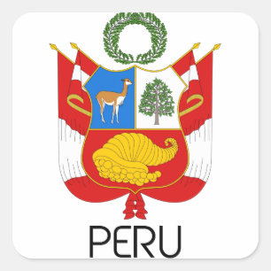 PERU - emblem/flag/coat of arms/symbol Square Sticker