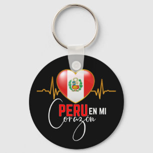 Peru en mi Corazon Peruvian Pride  Key Ring