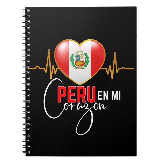 Peru en mi Corazon Peruvian Pride  Notebook (Front)