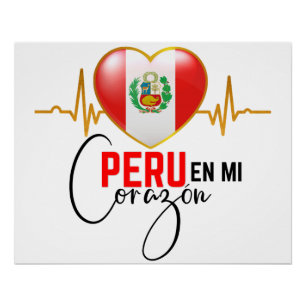 Peru en mi Corazon Peruvian Pride  Poster
