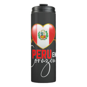 Peru en mi Corazon Peruvian Pride  Thermal Tumbler