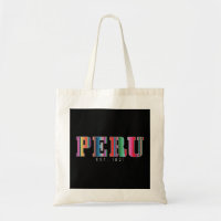 Peru Est. 1821 Peruvian Pattern Roots Pride Vintag