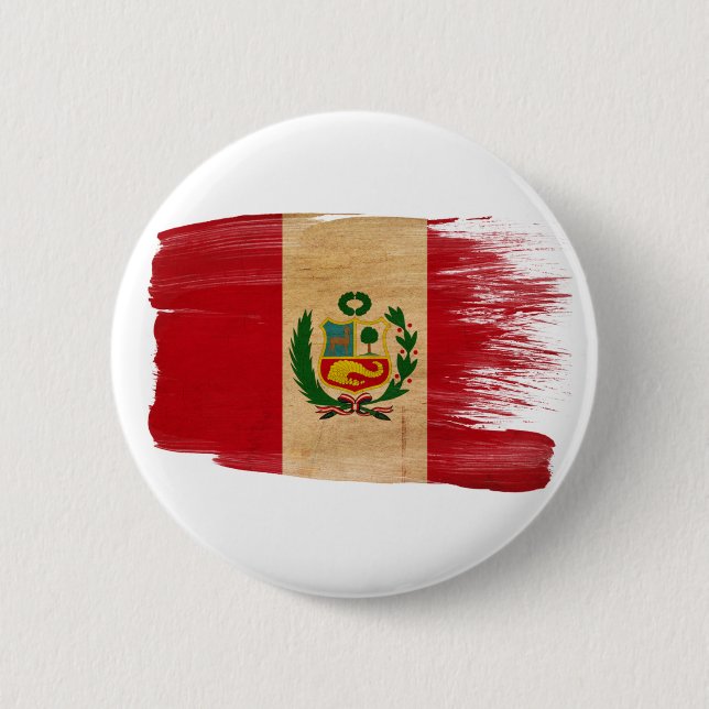 Peru Flag 6 Cm Round Badge (Front)