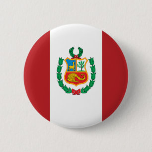 Peru Flag 6 Cm Round Badge