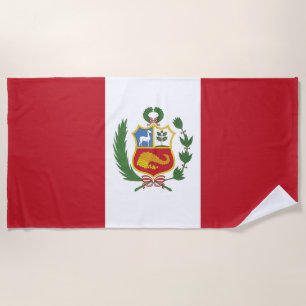 Peru flag beach towel
