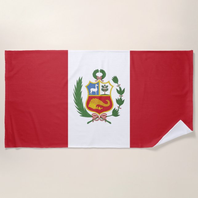 Peru flag beach towel (Front)