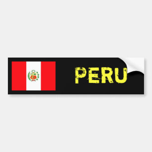 Peru flag bumber sticker