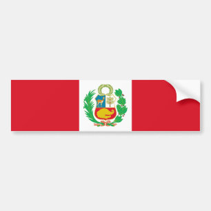 Peru Flag Bumper Sticker