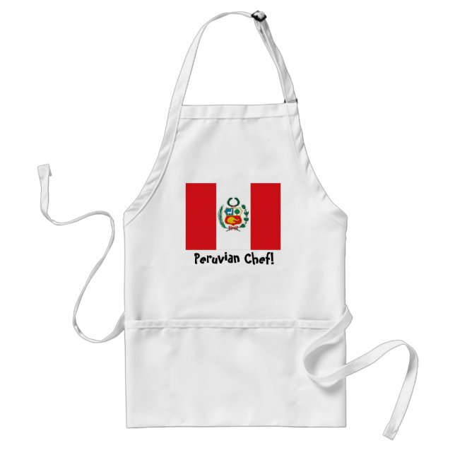 Peru flag chef apron (Front)