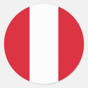 Peru Flag Classic Round Sticker