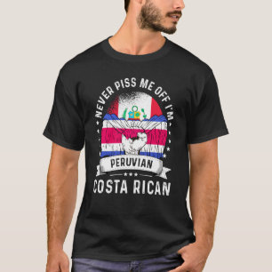 Peru Flag Costa Rica Grown Humour Citizen Pride T-Shirt