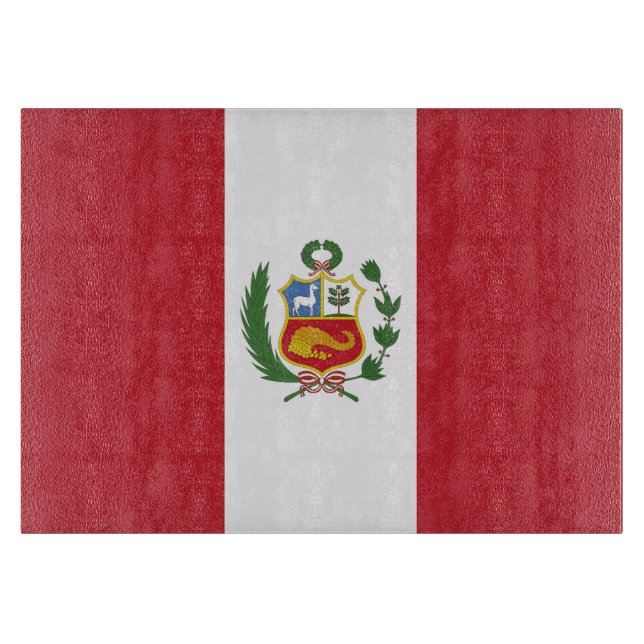 Peru flag cutting board (Front)