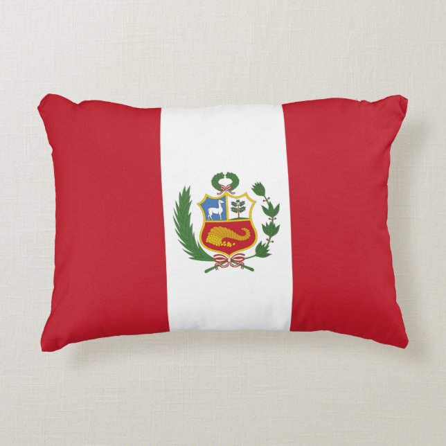 Peru flag decorative cushion (Front)