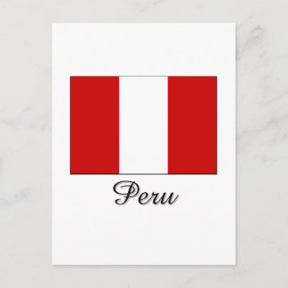 Peru Flag Design Postcard