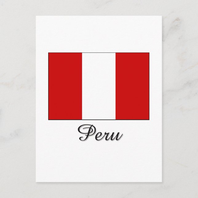 Peru Flag Design Postcard (Front)