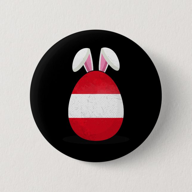 Peru Flag Egg Bunny Ears Peruvian Easter Sunday  6 Cm Round Badge (Front)