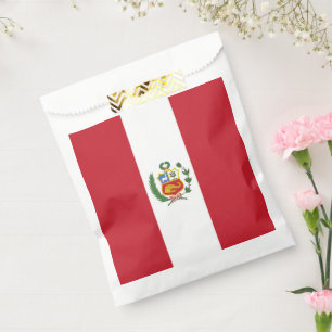 Peru flag favour bags