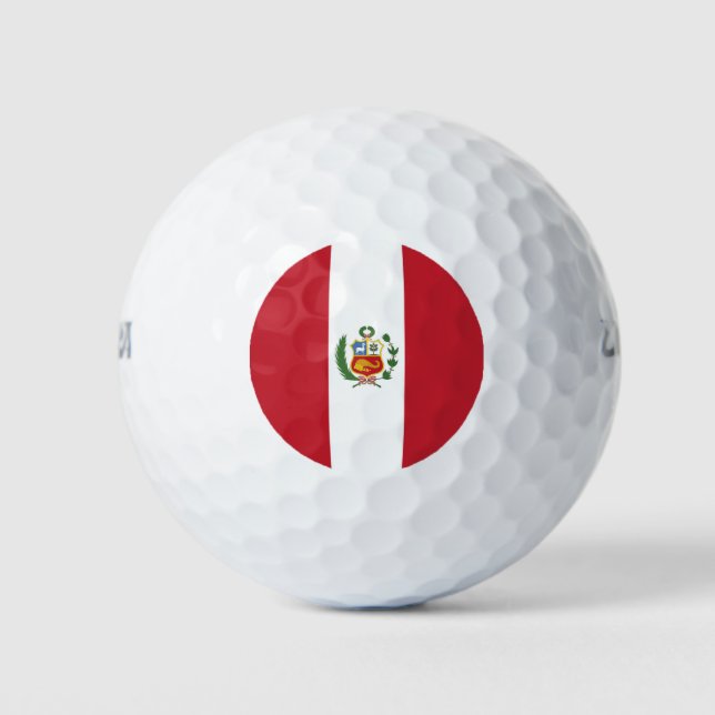 Peru flag golf balls (Front)