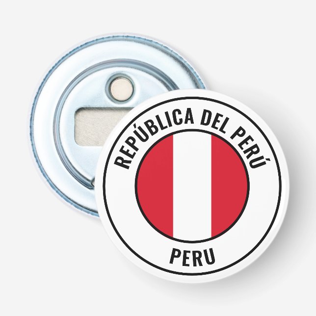 Peru Flag Gorgeous Patriotic Bottle Opener (Front)