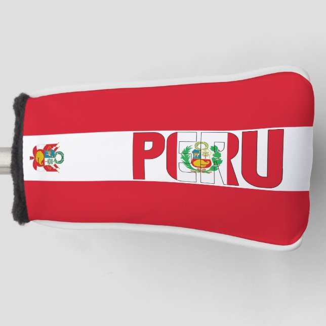 Peru Flag Gorgeous Patriotic Golf Head Cover (Front)