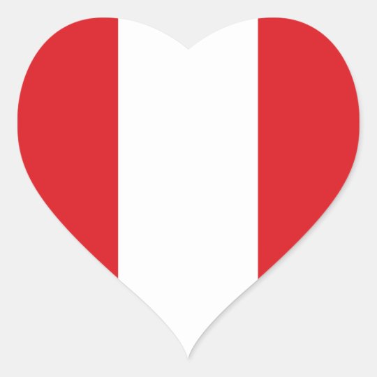 Peru Flag Heart Sticker | Zazzle.co.uk