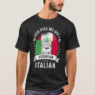 Peru Flag Italy Grown Humour Citizen Pride T-Shirt