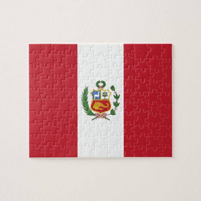 Peru flag jigsaw puzzle (Horizontal)