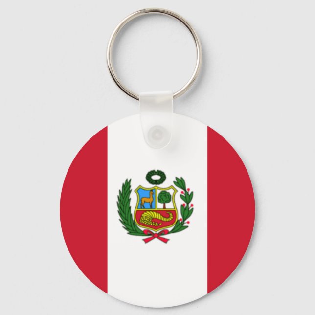 Peru flag key ring (Front)