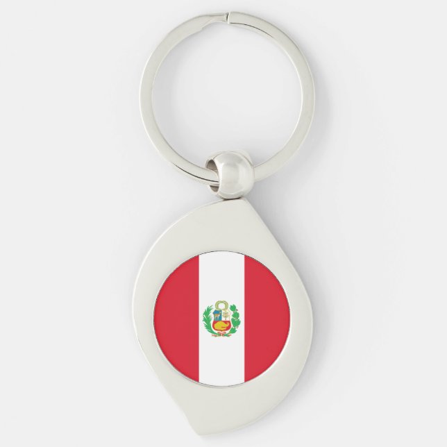 Peru Flag Key Ring (Front)