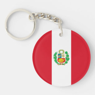 Peru Flag Key Ring
