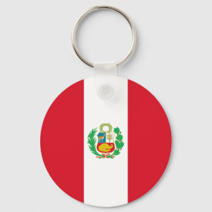 Peru Flag Key Ring