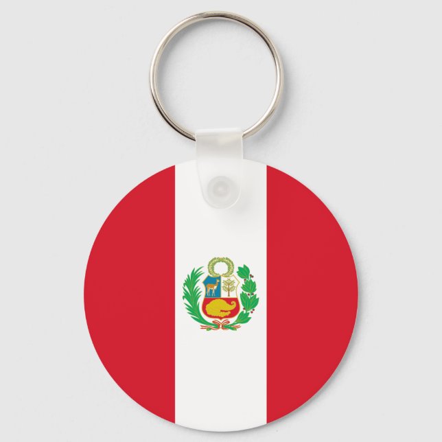 Peru Flag Key Ring (Front)