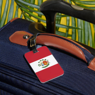 Peru flag luggage tag