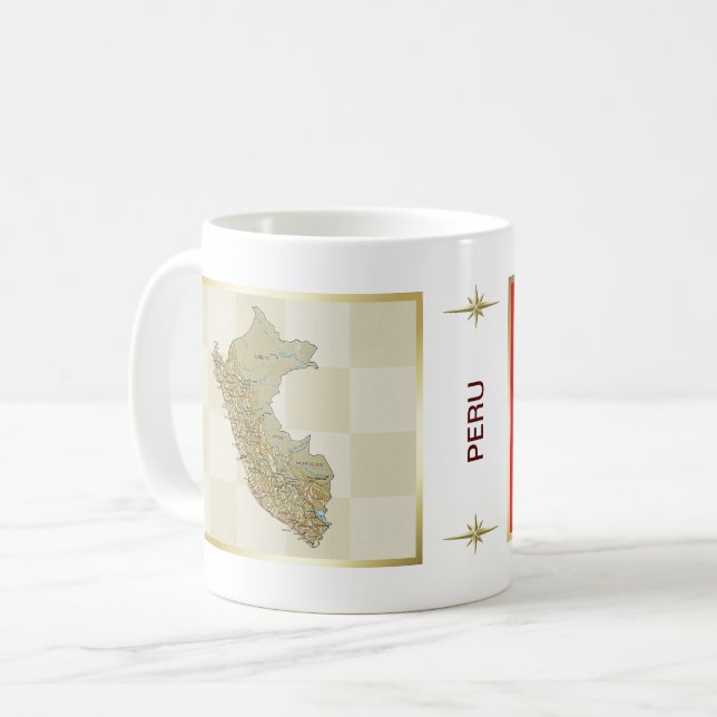 Peru Flag + Map Mug (Front Left)