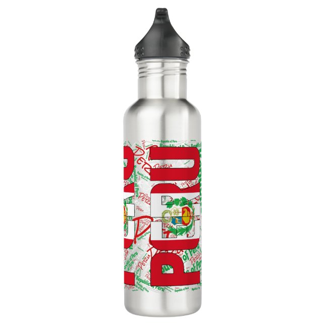 Peru Flag Patriotic 710 Ml Water Bottle (Right)