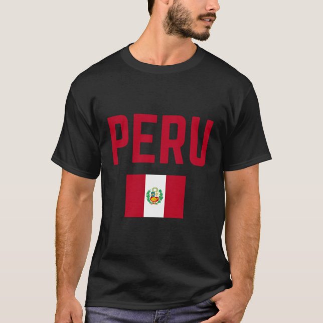 Peru Flag Peru T-Shirt (Front)
