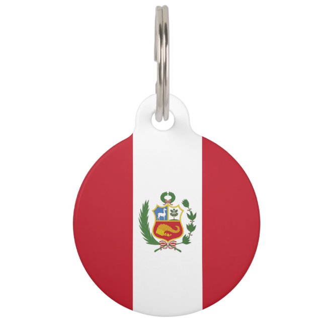 Peru flag pet tag (Front)